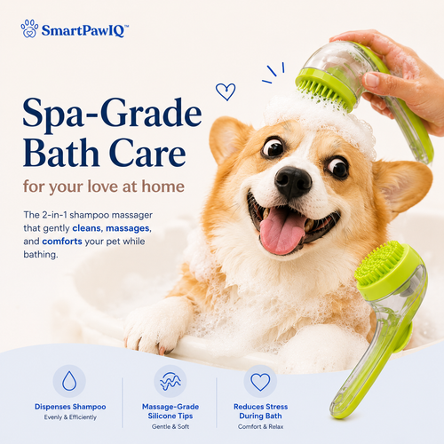 CalmPaw™ Smart Bath Brush | Spa-Grade at Home for Happy Dog