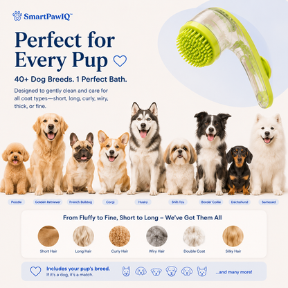 CalmPaw™ Smart Bath Brush | Spa-Grade at Home for Happy Dog