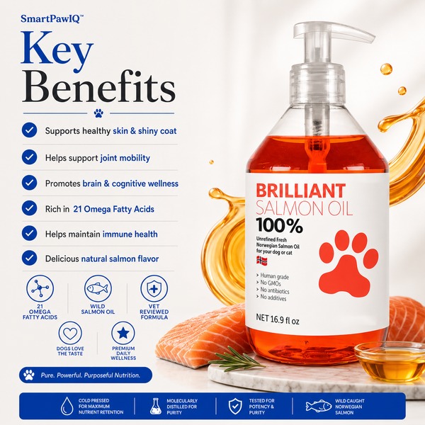 SmartPaw™ Wild Salmon Oil | Natural Advanced Omega BlendOil | 21 Omega Fatty Acids