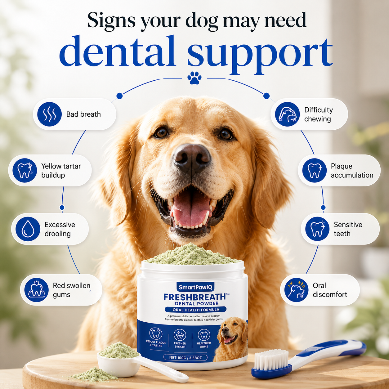 SmartPaw FreshBreath™ Dental Powder | Product Dog Oral Health