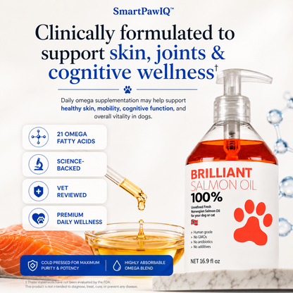 SmartPaw™ Wild Salmon Oil | Natural Advanced Omega BlendOil | 21 Omega Fatty Acids