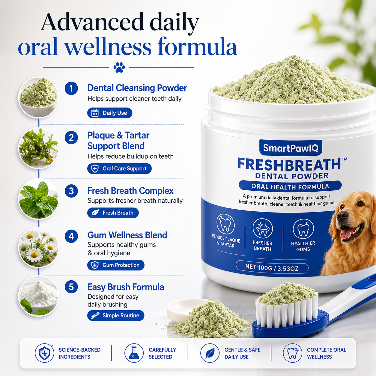 SmartPaw FreshBreath™ Dental Powder | Product Dog Oral Health