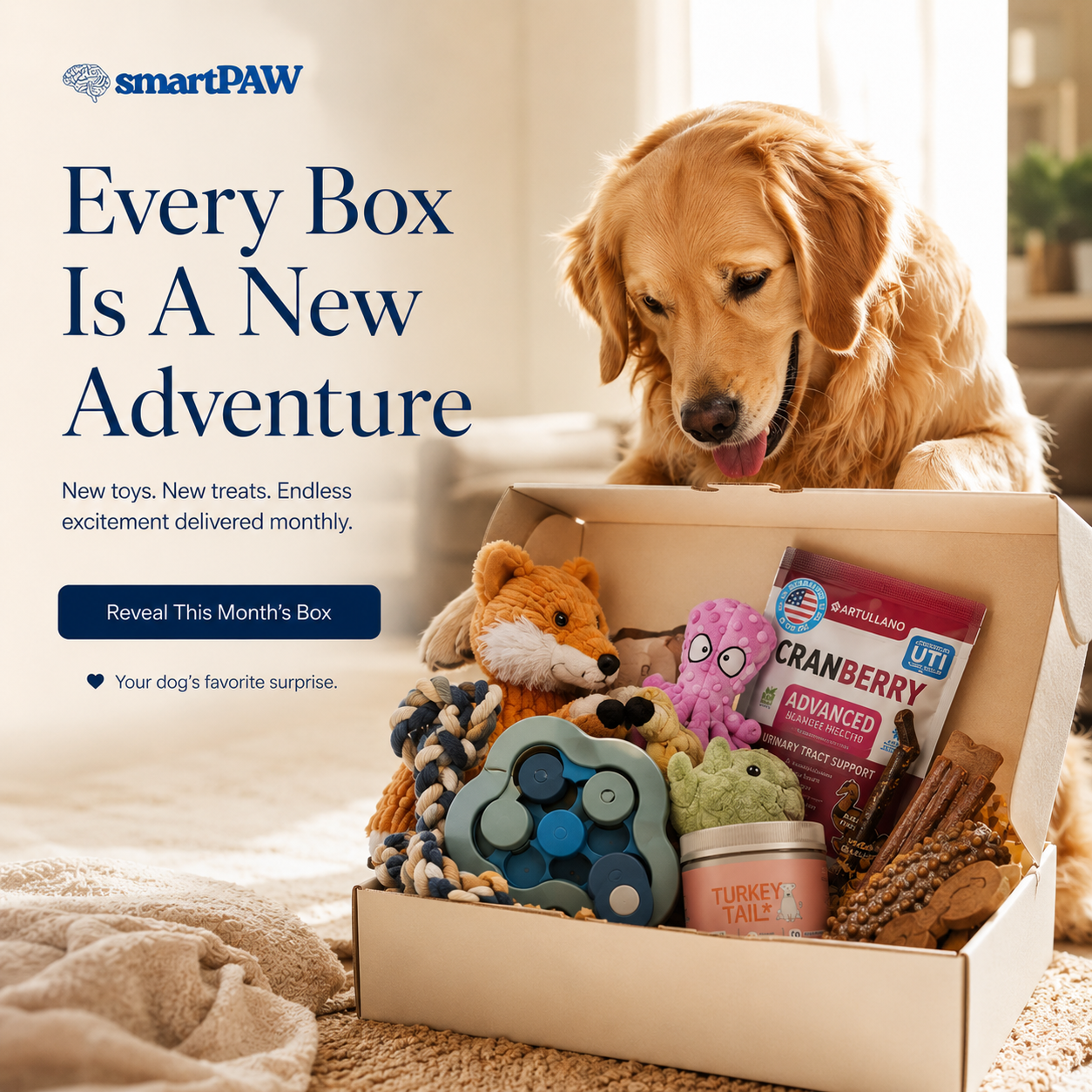 SmartPaw Mystery Box | Free Toys for a Years