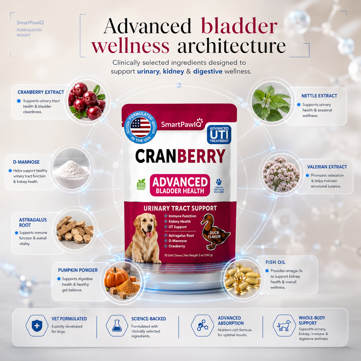 SmartPaw™ Cranberry Premium Care | Advanced Bladder & UTI Treatment