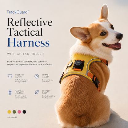 TrackGuard™ Reflective Tactical Harness with Airtag Holder
