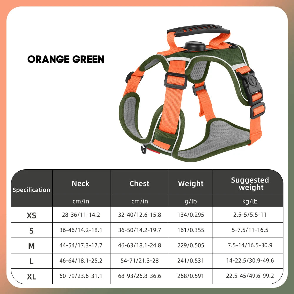 TrackGuard™ Reflective Tactical Harness with Airtag Holder