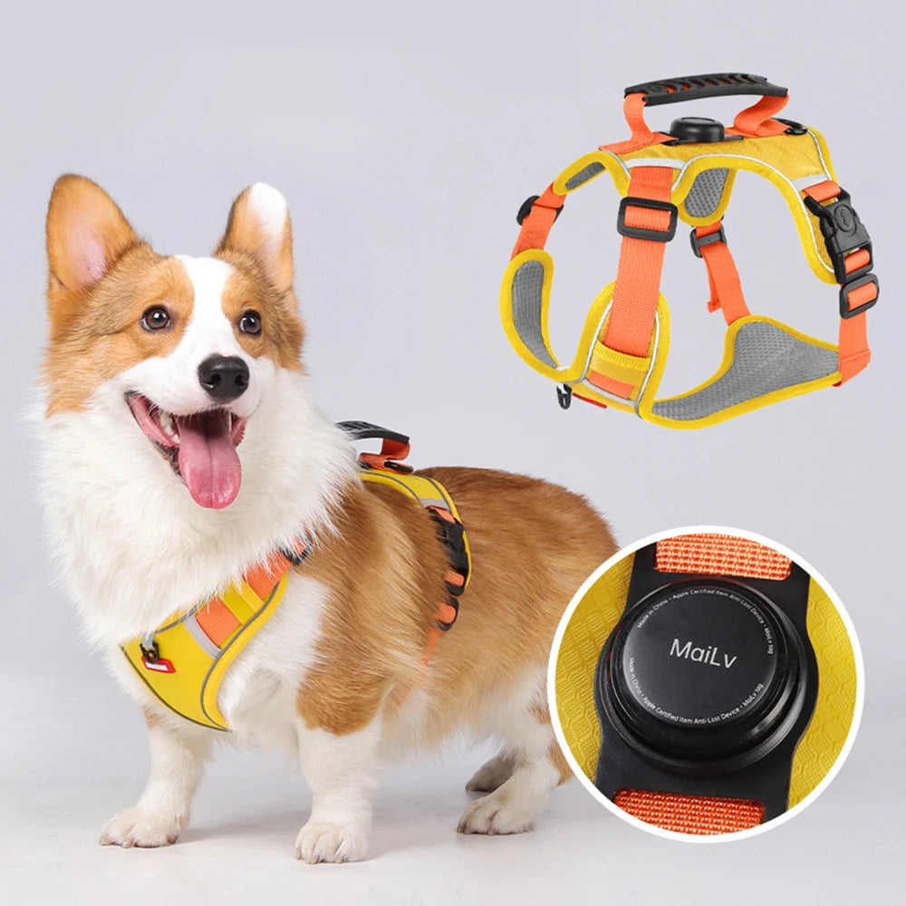 TrackGuard™ Reflective Tactical Harness with Airtag Holder