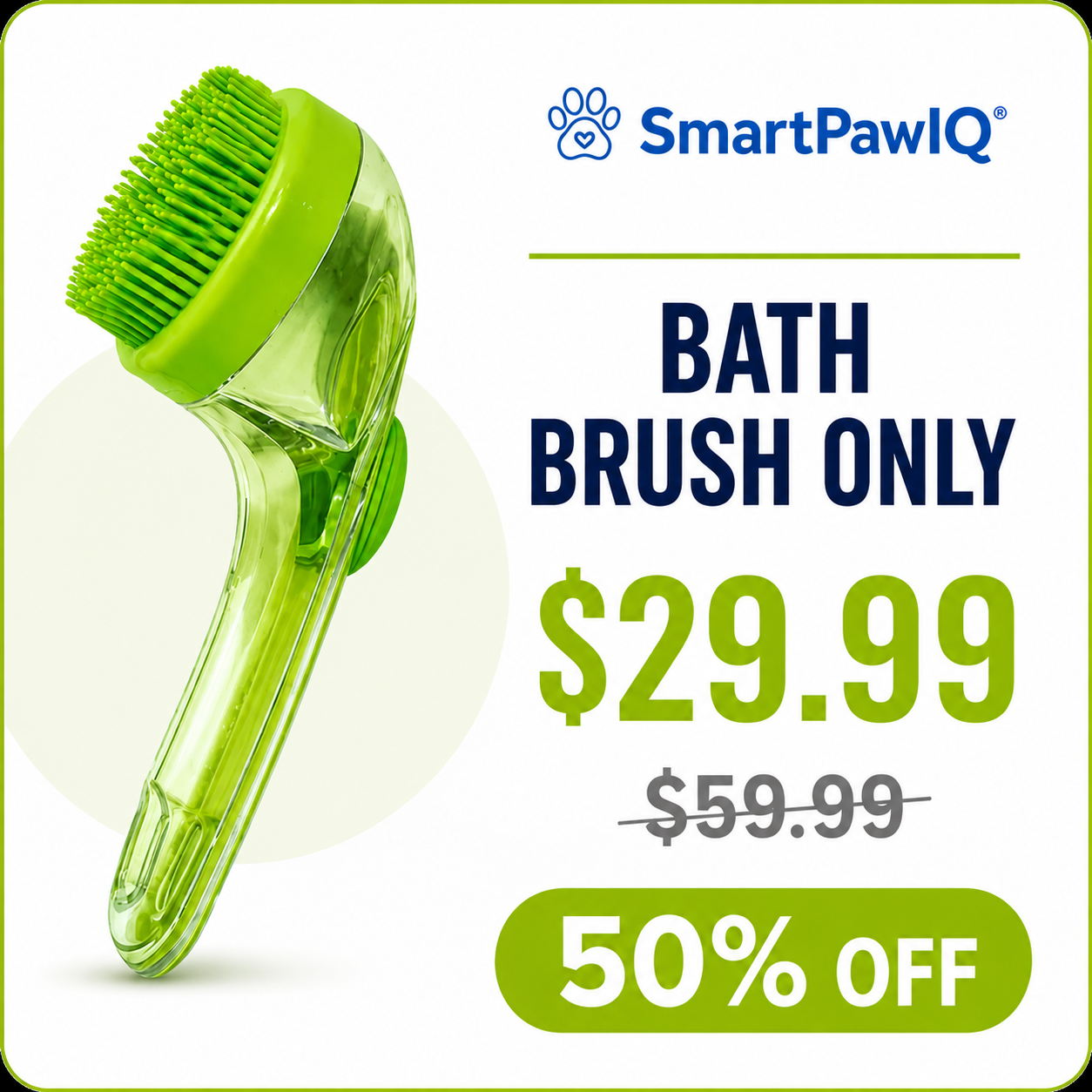 CalmPaw™ Smart Bath Brush | Spa-Grade at Home for Happy Dog